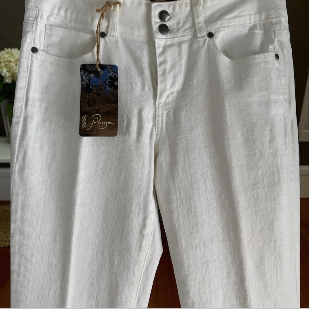 NWT PAIGE Women's Boot Cut Tonal Ecru Jeans - Picture 4 of 10